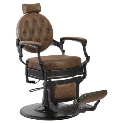 Vintage barber kreslo BUZZ BLACK Old brown chair