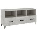 vidaXL TV stolík betónovo sivý 102x35x50 cm spracované drevo