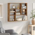vidaXL Nástenná polička Old Wood 90x16x78 cm Engineered Wood