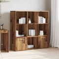 vidaXL Knižnica staré drevo 98x29x97,5 cm kompozitné drevo