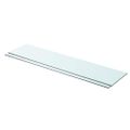 vidaXL Poličky 2 ks panel z priehľadného skla 90x20 cm