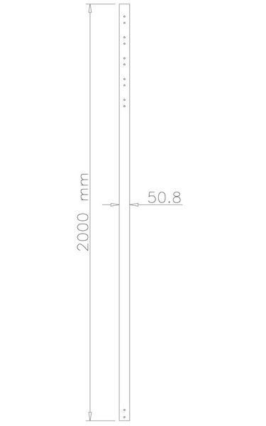 Neomounts FPMA-CP200 / 200 cm predlžovací stĺp pre FPMA-C200/C400SILVER/PLASMA-C100 / Strieborný tyč, predlužovací, pre držák, nosnosť 50 kg, predĺženie 254 cm, priemer 5 cm, oceľ, strieborná