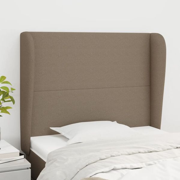 vidaXL Čelo postele so záhybmi sivohnedé 93 x 23 x 118/128 cm látka