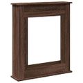 vidaXL Obloženie krbu hnedý dub 75x20x87,5 cm kompozitné drevo