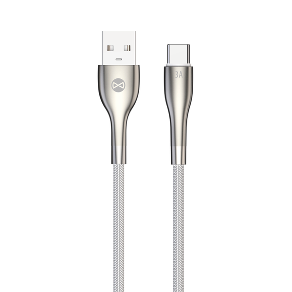Kábel Forever Sleek USB - USB-C 1,0 m 3A biely