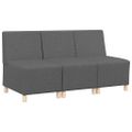 vidaXL Bezrúčková modulárna sofa jednotka 3 ks Tmavo šedá látka