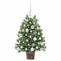 vidaXL Umelý vianočný stromček s 150 LED-i Zelená 75 cm PE a PVC