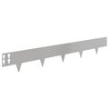 vidaXL Obrubník trávnika 10 ks 100 x 15 cm Oceľ Strieborná