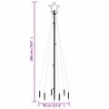 vidaXL Vianočný stromček s hrotom a 108 modrými LED 180 cm