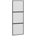 vidaXL Posuvné dvere s kovaním 76x205 cm tvrdené sklo a hliník úzke