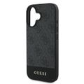 Puzdro Guess pre iPhone 16 6,1" GUHCP16SG4GLGR sivé pevné puzdro 4G spodný pruh