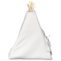 vidaXL Psí teepee s vankúšom Biela 40 x 40 x 50 cm Polyester