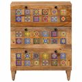 vidaXL Servírovacia skriňa 60 x 33 x 75 cm Masívne mango drevo