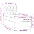 vidaXL Posteľný rám boxsping s matracom ružový 100x200 cm zamat