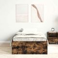 vidaXL Posteľný rám dymový dub 75x190 cm malé jednolôžko