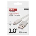 Nabíjací a dátový kábel USB-A 2.0 / Lightning MFi, 1 m, biely