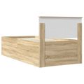 vidaXL Rám postele Sonoma dub 75 x 190 cm Kompozitné drevo