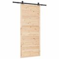 vidaXL Posuvné dvere Prírodná 80 x 208 cm Borovicový masív