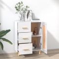 vidaXL Komoda lesklá biela 69,5x34x90 cm spracované drevo