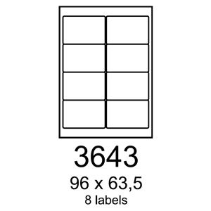 etikety RAYFILM 96x63,5 univerzálne biele R01003643A (1.000 list./A4)
