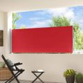 vidaXL Zaťahovacia bočná markíza na terasu 100x314 cm, červená