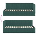 vidaXL Rohový rám postele Tmavozelená 100 cm x 200 cm Zamat