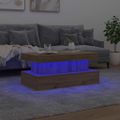 vidaXL Konferenčný stolík s LED svetlami dub artisian 90x50x40 cm