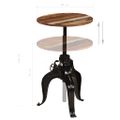 vidaXL Barový stôl, recyklovaný masív 60x(76-110) cm