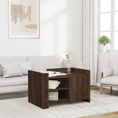 vidaXL Konferenčný stolík hnedý dub 80x50x50 cm kompozitné drevo