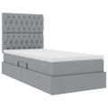 vidaXL Postel s úložným prostorem a matrací Svetlosivá 90 x 200 cm