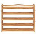 vidaXL Regál na topánky s 5 policami 95x26x80 cm masívne akáciové drevo
