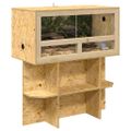 vidaXL Základňa terária s poličkou Hnedá 80 x 40 x 50 cm OSB