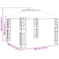 vidaXL Altánok 3 x 3 x 2,68 m Zelená Polyester a oceľ