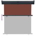 vidaXL Bočná markíza na balkón 170x250 cm hnedá
