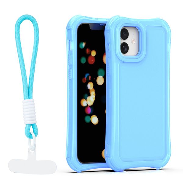 Obal Safepop s popruhom pre iPhone 12 / 12 Pro 6,1" modrý