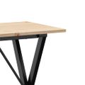 vidaXL Jedálenský stolík v tvare X 80x50x75 cm borovica a oceľ