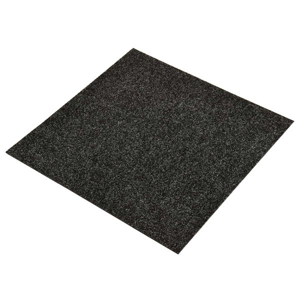 vidaXL Koberec Čierny 50 x 50 cm 20 ks Živica