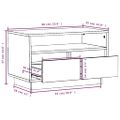 vidaXL TV skrinka 60x35x37 cm masívna borovica