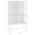 vidaXL Vysoká skrinka biela 80x35x135 cm oceľ a tvrdené sklo