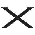 vidaXL Nohy konferenčného stolíka v tvare X, 2 ks, čierne, 60 x (30-31) cm, oceľové