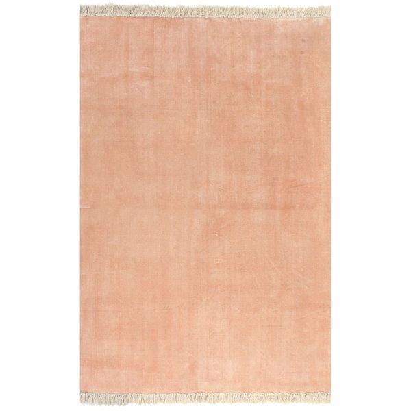 vidaXL Kilim Koberec z bavlny 120x180 cm ružový