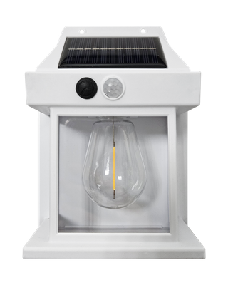 TR-63 LED Solárna nástenná lampa so senzorom pohybu - biela Trixline