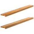 vidaXL Okenný parapet 2 ks svetlohnedá 140x15x2 cm dubový masív