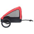 vidaXL Vozík za bicykel pre psa, červeno čierny