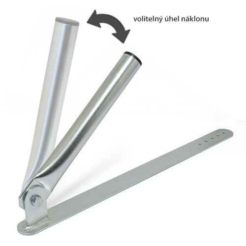 Držák antény pod střešní tašku s náklonem, 50cm, zinek Galva