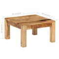 vidaXL Konferenčný stolík z mangovníkového dreva 60x60x35 cm