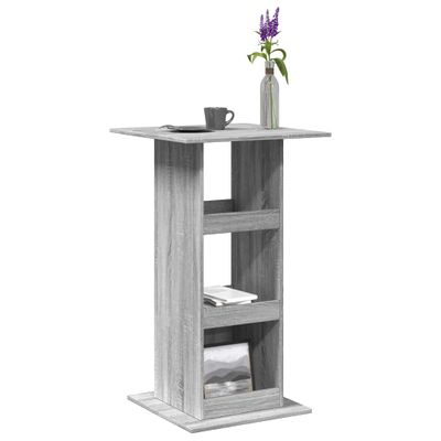 vidaXL Barový stôl s policami sivý sonoma 60x60x102cm kompozitné drevo