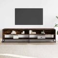 vidaXL TV skrinka dymový dub 180,5x40x46 cm kompozitné drevo