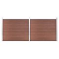 vidaXL Sada plotových panelov WPC 353x146 cm hnedá