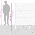 vidaXL Hexagonálny plot s stĺpom 50 x 1,5 m PVC potiahnutá oceľ Sivá